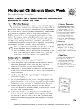 National Children S Book Week Holiday Ideas Printable Lesson Plans And Ideas