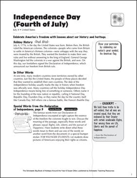 Independence Day (Fourth of July): Holiday Ideas