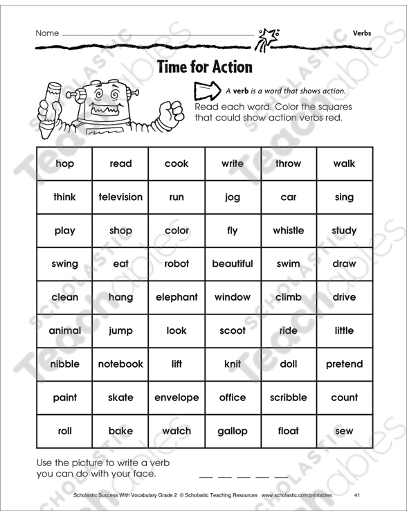 examples-action-verbs-worksheets-for-grade-2-lalocositas