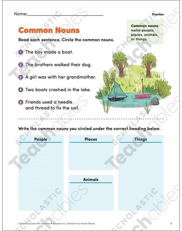 common and proper nouns grade 2 collection printable differentiation collections