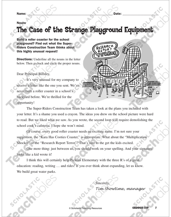 Common and Proper Nouns Grade 4 Collection | Printable Leveled Learning