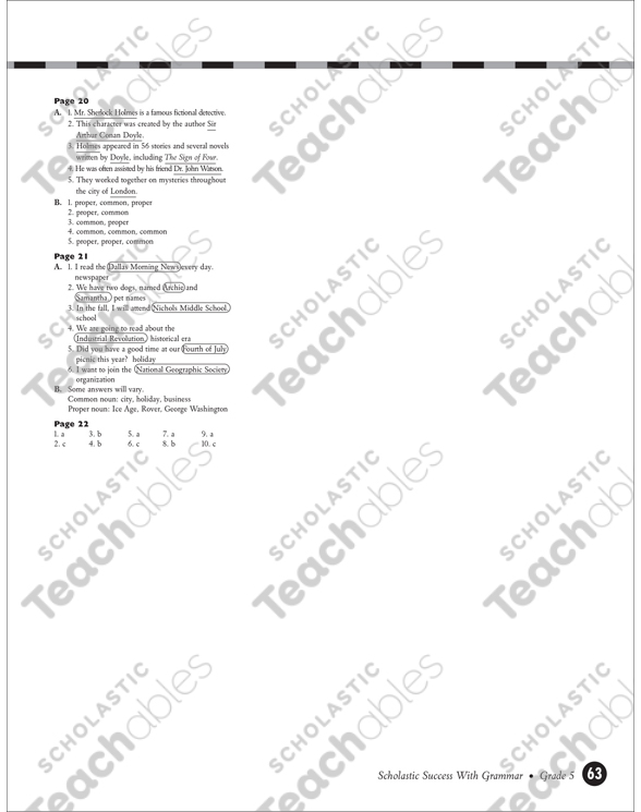 Common and Proper Nouns Grade 4 Collection | Printable Leveled Learning