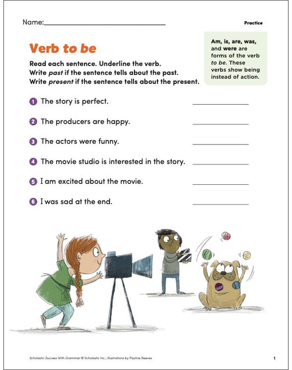 Helping and Linking Verbs Grade 3 Collection Printable Leveled