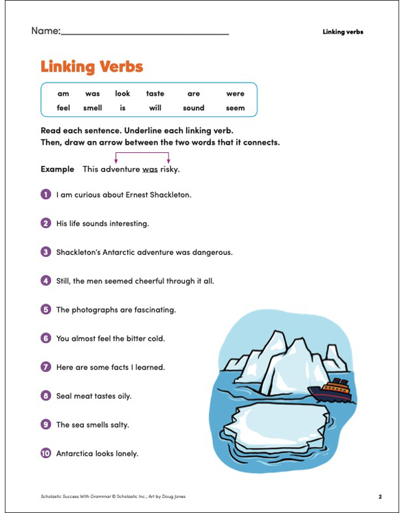Helping and Linking Verbs Grade 5 Collection | Printable Leveled ...