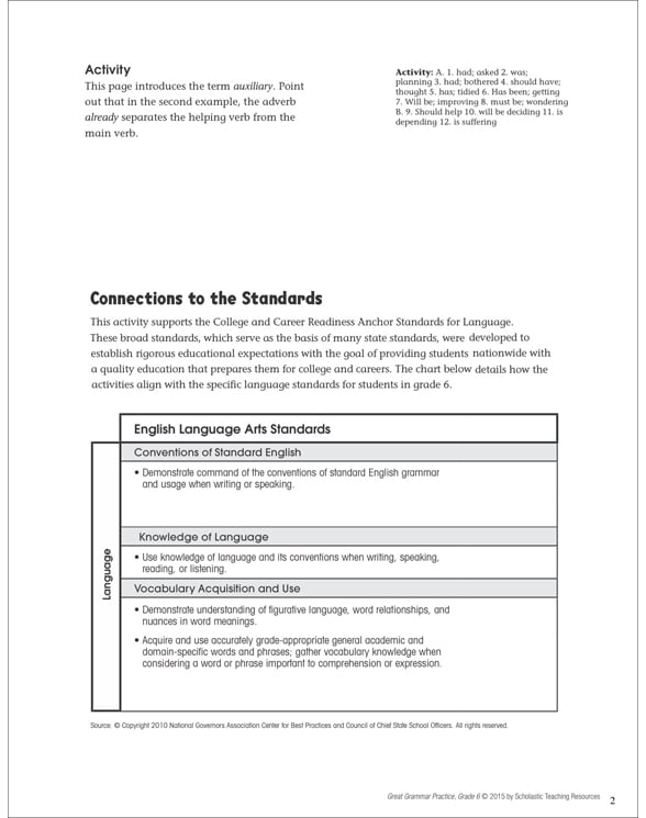 Helping and Linking Verbs Grade 5 Collection | Printable Leveled