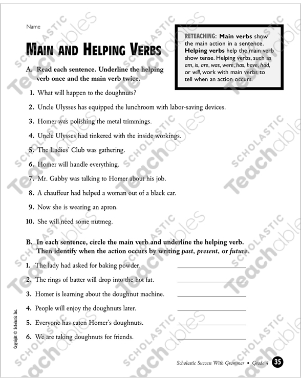 Linking Verbs Grade 4 Collection | Printable Leveled Learning Collections