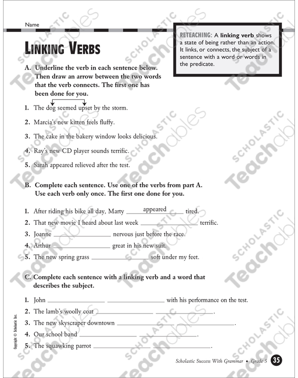 linking-verbs-fourth-grade