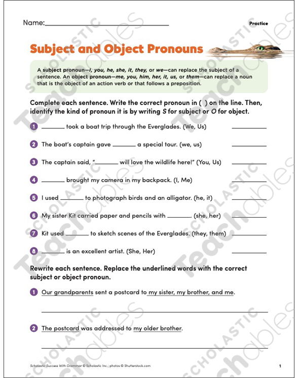 pronouns grade 3 collection printable differentiation collections