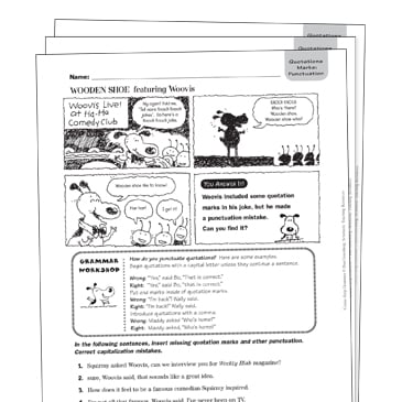 quotation marks grade 4 collection printable differentiation collections