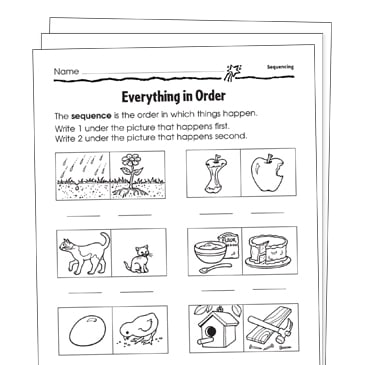 printable sequence of events worksheets