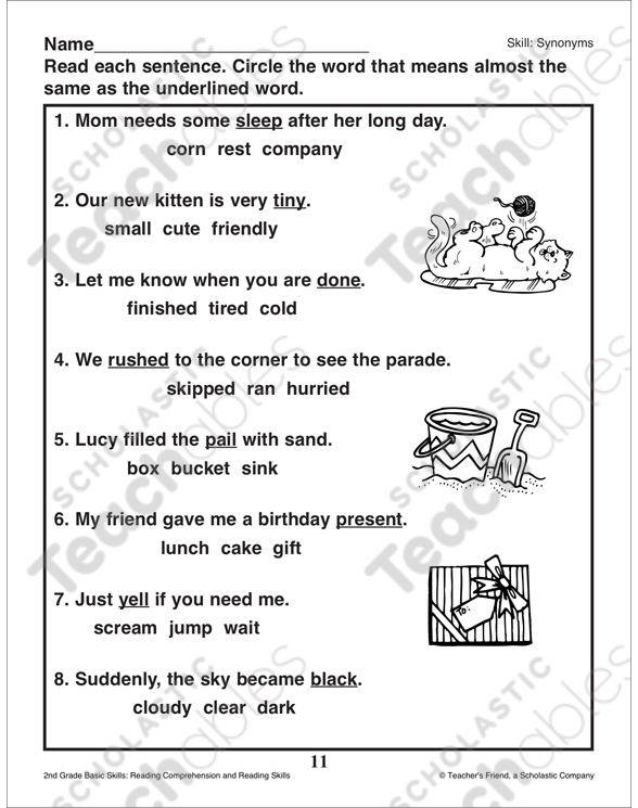 Synonyms Grade 2 Collection Printable Differentiation Collections