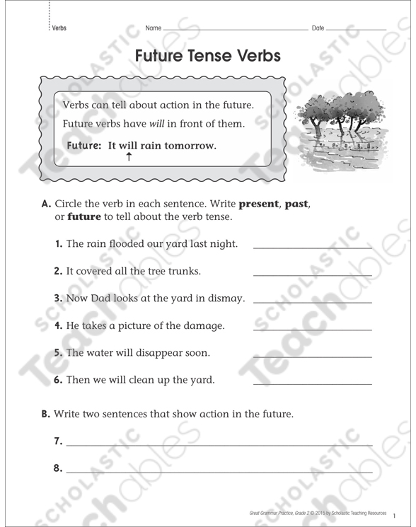 verb tenses grade 2 collection printable differentiation collections