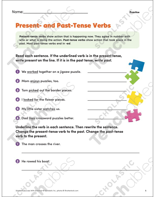 verb tenses grade 2 collection printable differentiation collections
