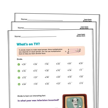 Division Facts Grade 4 Collection
