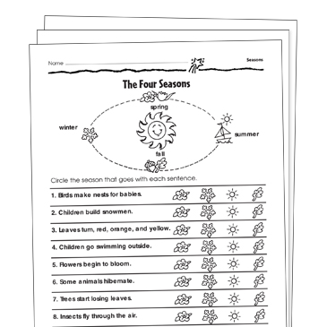 Seasons Grade 1 Collection | Printable Leveled Learning Collections
