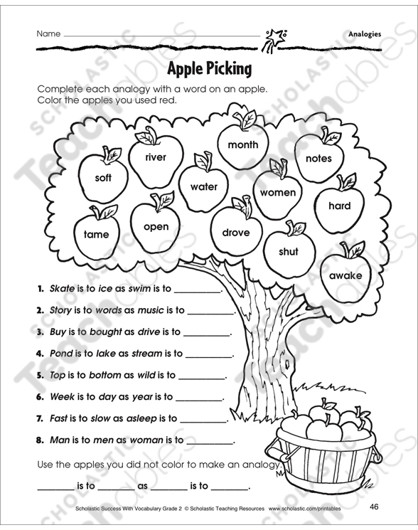 Analogies Grade 3 Collection | Printable Differentiation ...