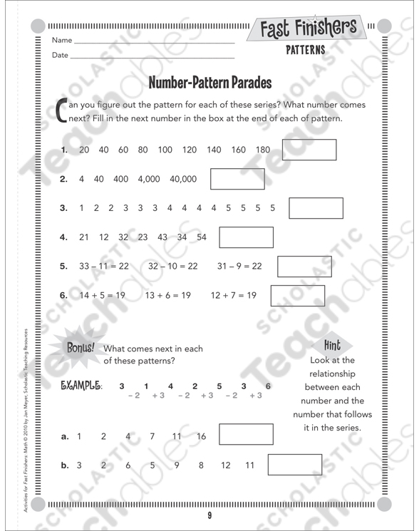 Number Patterns Grade 2 Collection | Printable Leveled Learning Collections