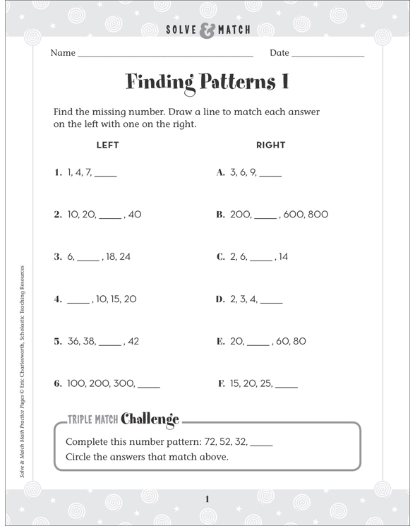 Number Patterns Grade 2 Collection | Printable Leveled Learning Collections