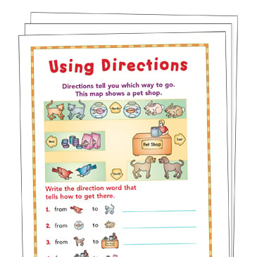 map skills grade 1 collection printable differentiation collections