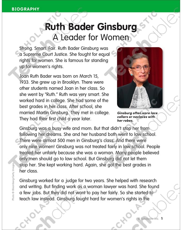 Ruth bader ginsburg deals biography book