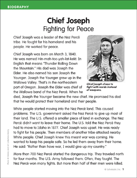 Chief Joseph: Fighting for Peace
