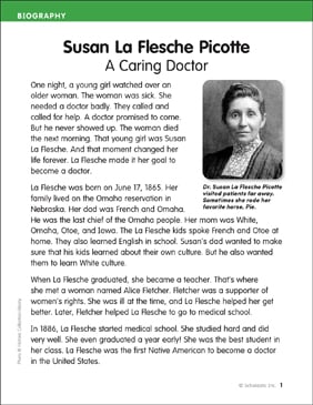 Susan La Flesche Picotte: A Caring Doctor