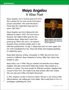 Maya Angelou: A Wise Poet