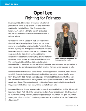 Opal Lee: Fighting for Fairness