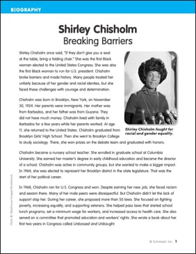 Shirley Chisholm: Breaking Barriers