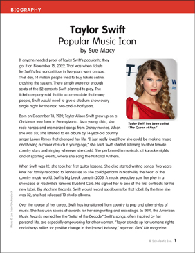 Taylor Swift: Popular Music Icon