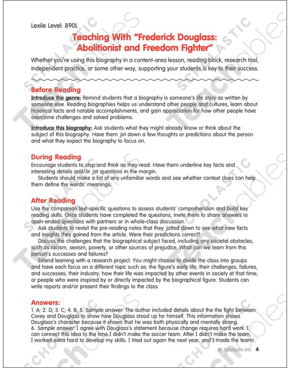 frederick douglass reading comprehension pdf