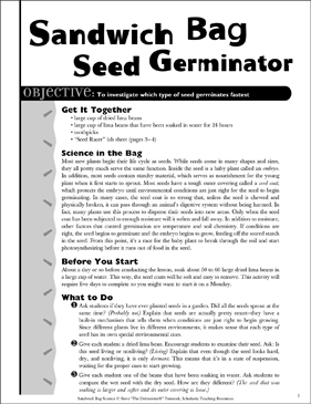 Sandwich Bag Seed Germinator: Science Activity