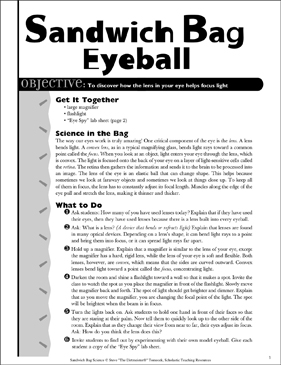 Sandwich Bag Eyeball: Science Activity