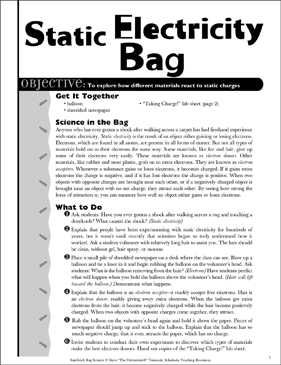 Static Electricity Bag Science