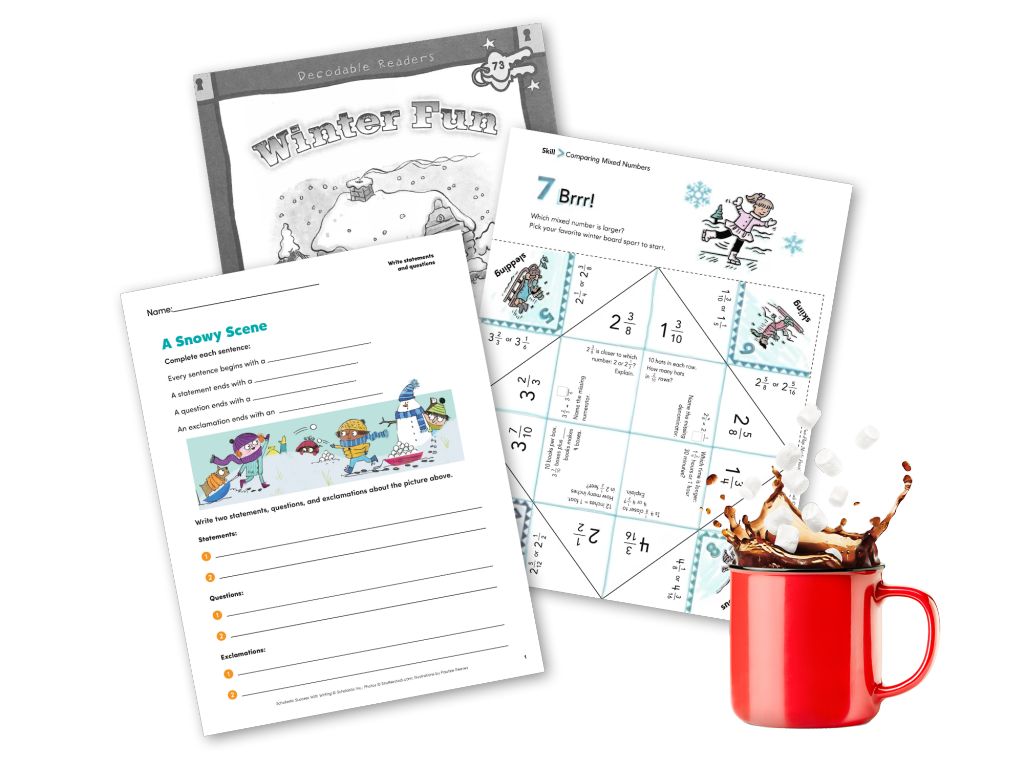 Images of winter, snow and cold weather printables