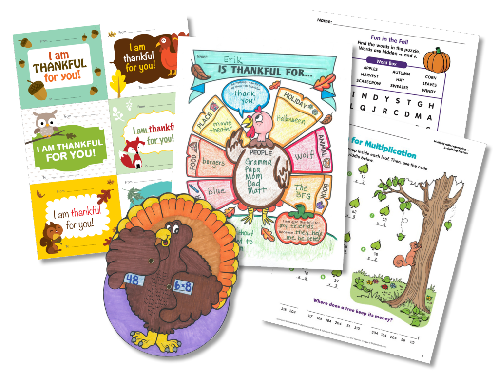 Image of science, writing, early learning, and math printables
