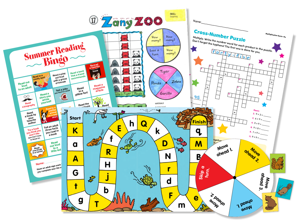 Image of printable educational games and puzzles