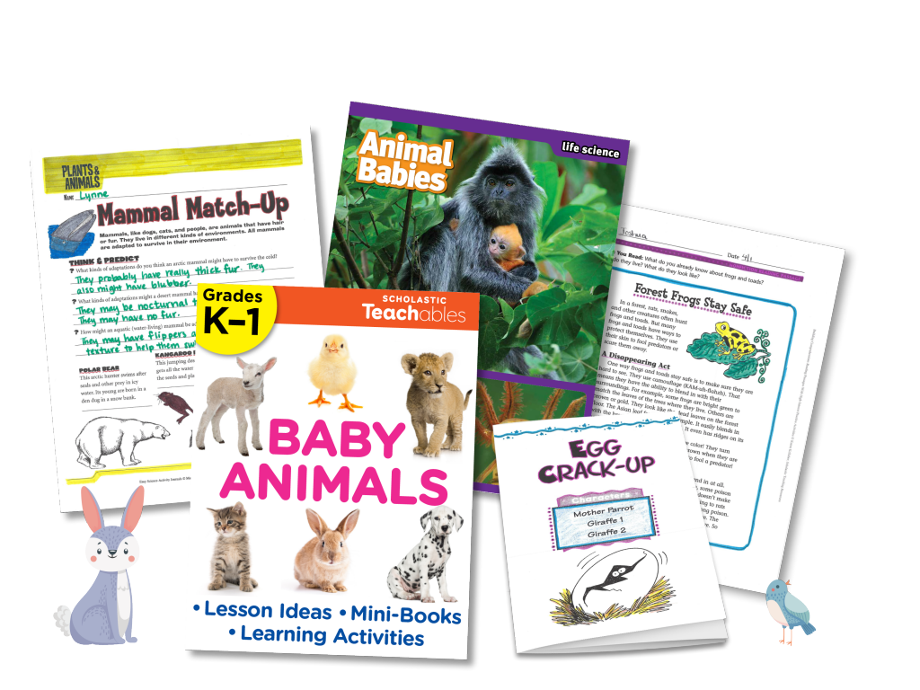 Image of printables about baby animals