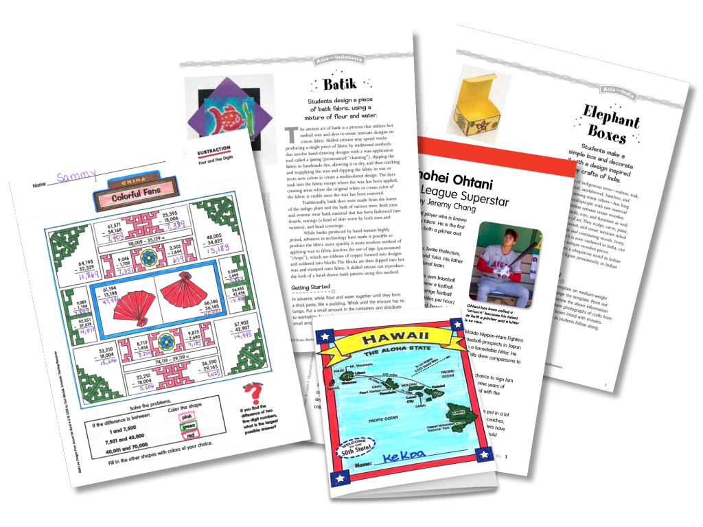 Image of printable activity packs, texts, and crafts about life cycles