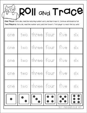 Roll and Trace: Number Game